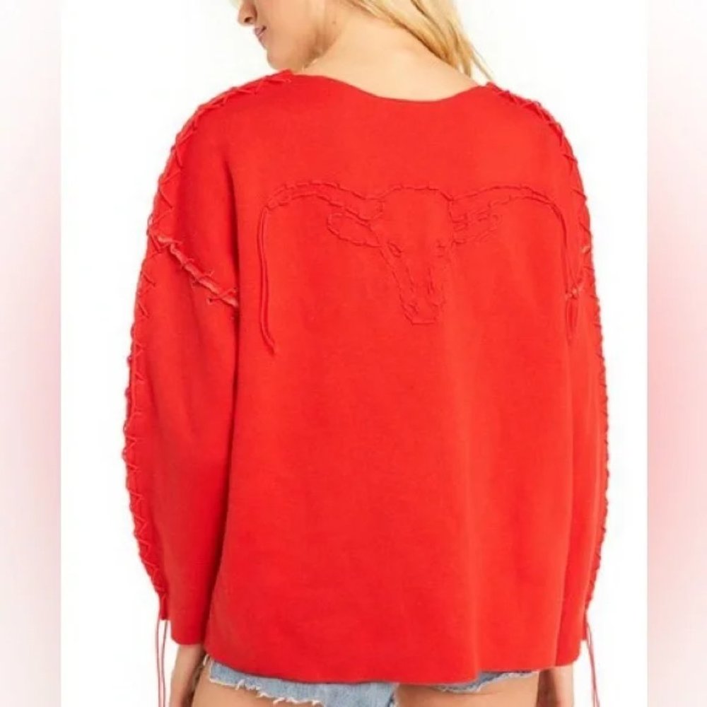 Wildfox Longhorn Montana Whipstitch Pullover